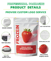 Op maat gedrukte, voedselveilige, hersluitbare, staande ziplock mylar zakken met venster voor snacks & gedroogd fruit verpakkingen