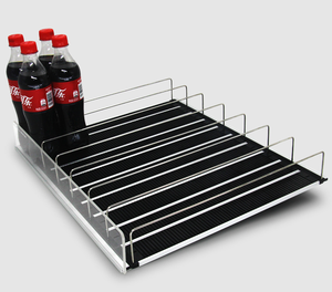 OFL ROLLING SHELF COOLER SHELF WITH PLASTIC FRONT METAL DIVIDERS