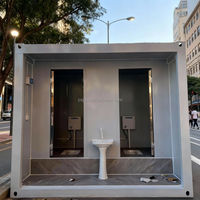 Toilettes portables modernes en acier préfabriquées pliables |   Toilettes mobiles de qualité industrielle pour hôpital, école, atelier