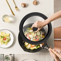 Casserole universelle en silicone de remplacement directement en usine-Couvercle en verre de silicone pour casserole universelle