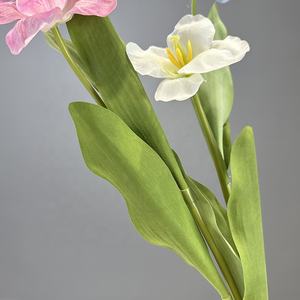 KEWEI 941 Real Touch Tulip Single African Violet Real Touch Latex Large Tulip Wedding Centerpiece Flower - Product Image 5