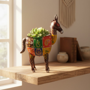 Pot de fleurs décoratif en forme de cheval pour fleurs d'intérieur et d'extérieur et plantes succulentes, idéal pour la maison, le jardin, le balcon et les cadeaux - Product Image 4