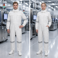 Combinaisons de travail antistatiques et ignifuges de haute qualité, unisexes, avec capuche, pour la fabrication de semi-conducteurs, vêtements de sécurité au travail