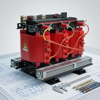 Transformateur triphasé à bobinage en cuivre de type sec 200 kVA, modèle SCB13, 10 kV 400 V 50/60 Hz, ISO CE, pour transformateur de distribution