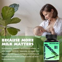 Supplément de lactation en capsules de Moringa biologique pour une alimentation accrue du lait maternel