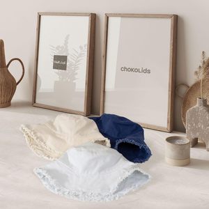 Frayed Bucket Hat Unisex 100% Cotton Wide Brim <b>Beach</b> Outdoor Summer Headwear - Product Image 3