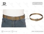 Cintura intrecciata da uomo 4,0 cm x 125 cm con fibbia in plastica color kaki in materiale resinato per abbigliamento casual - Product Image 3