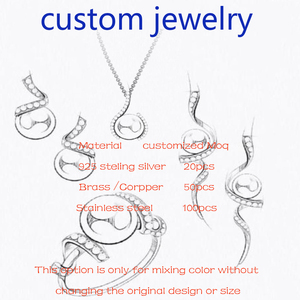 Corazón doble personalizado con colgante de circonio con microincrustaciones, collar romántico en forma de corazón, collar <span class=keywords><strong>Love</strong></span> <span class=keywords><strong>Actually</strong></span> 100 - Product Image 2