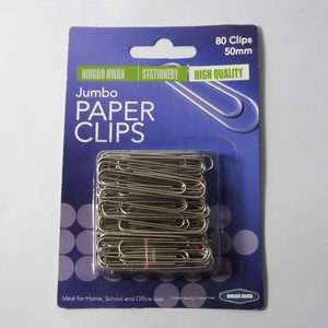 Argent personnalisé 50mm Jumbo <span class=keywords><strong>trombones</strong></span> en métal boîte de <span class=keywords><strong>bureau</strong></span> en plastique emballage <span class=keywords><strong>gros</strong></span> clips - Product Image 4