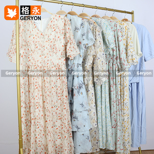 Geryon abiti in seta Vintage sfusi sacco di raso Chiffon usato avvolgente Ropa Usada Australia donne donne Top abbigliamento usato balle - Product Image 3