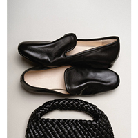 Cuir de vachette italien fait main rétro plat femmes Designer chaussures en cuir décontractées chaussures ventre plat