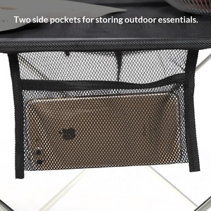<span class=keywords><strong>Table</strong></span> <span class=keywords><strong>de</strong></span> camping pliable d'extérieur compacte avec sac <span class=keywords><strong>de</strong></span> transport, cadre métallique rouge, idéale pour les pique-niques, les barbecues, les festivals et la randonnée - Product Image 5