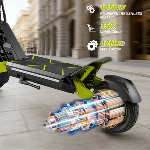 Trottinette pliable avec pneus larges sans chambre à air, capacité de charge de 200 kg, batterie longue portée, tout-terrain, adulte ES-X5, haute puissance 1050 W - Product Image 5