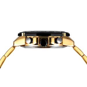 De Lujo resistente al agua, de acero inoxidable OEM hombre mecánico automático reloj de pulsera de los hombres de fase de la <span class=keywords><strong>luna</strong></span> reloj Tourbillon - Product Image 6