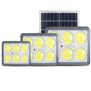 Solar LED <b>Flood</b> <b>Light</b> 200W COB IP67 Aluminum Outdoor Garden Lighting Wall Mounted Remote Control CE Certified 170 Beam Angle - Product Image 1