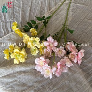Flores Artificiales de Seda de Estudio Hua Ding, Rosas y Camelias de Múltiples Cabezas, Accesorios Decorativos para Bodas y Oficinas - Product Image 2