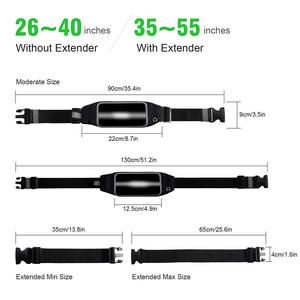 Teléfono celular Cinturón para correr Fanny Cintura Cremallera Paquete con vista Ventana táctil Impermeable - Product Image 6