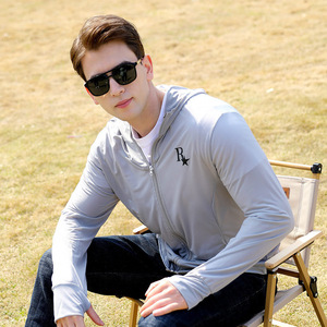 Veste d'été en soie glacée pour homme, fine et respirante, protection solaire pour la pêche en extérieur, nouveau style pare-soleil - Product Image 4