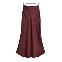Jupe longue sirène taille haute en satin pour femme, élégante, coupe ajustée, jupe longue queue de poisson, jupe de soirée, vente en gros, fabricant sur mesure