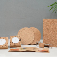 Panier-cadeau en liège durable avec agenda A5, ensemble de sous-verres, calendrier, porte-clés, écologique, promotionnel pour entreprises, cadres