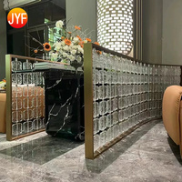 Paravent décoratif en acier inoxydable personnalisé H6061, séparateur de pièce en métal pour restaurant, écran pour hôtel, café, décoration intérieure