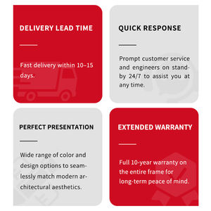 Marcos de Ventana de Aluminio Personalizados con Doble Acristalamiento a Prueba de Huracanes, Ventanas Deslizantes Verticales para Exterior de Guillotina Simple y Doble - Product Image 3