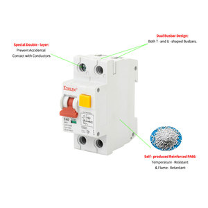 Korlen ac סוג rcb 6ka הגנה עומס din זרם זרם זרם Rcbo - Product Image 5
