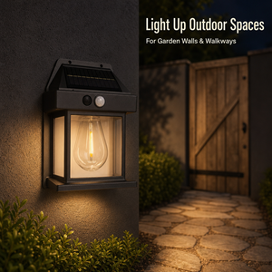 Lampe murale solaire extérieure à capteur, éclairage LED étanche pour cour, balcon et jardin, lumière d'ambiance - Product Image 2