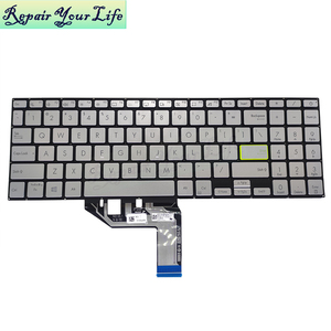 คีย์บอร์ดแล็ปท็อปแบ็คไลท์ภาษาอังกฤษ US สำหรับ <span class=keywords><strong>Asus</strong></span> <span class=keywords><strong>VivoBook</strong></span> <span class=keywords><strong>S15</strong></span> S533 X513 M513 K513 9Z.ND10M.B01 0KNB0-F124US00สีดำ/สีเงิน - Product Image 6