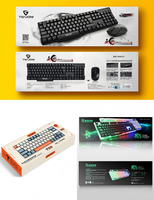 Boîte d'emballage pour clavier en carton ivoire haut de gamme fabriquée en Chine, accessoires informatiques personnalisés, électronique grand public, expédition écologique