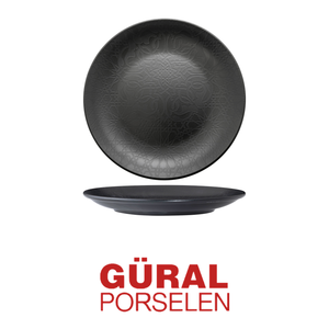 Plato de Cena Negro Mate Gural, Porcelana Nueva, 27 cm, Suministros para Restaurantes, Vajilla para Catering, Venta al por Mayor - Product Image 4