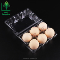 Boîte à œufs Yelui OEM ODM à 6 cavités, en PET de qualité alimentaire, résistante aux fissures, recyclable et personnalisable pour œufs frais de poule