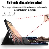 Casing Pelindung Tablet A9plus/S9FE dengan Keyboard Magnetik, Lampu Latar RGB Tiga Warna, Bahan Kulit, Buatan Cina
