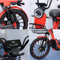 Skuter listrik tipe baru Tiongkok, sepeda listrik murah kuat, sepeda motor helikopter listrik dewasa 48V 500W 2 tempat duduk 48V