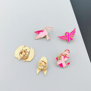Broche de Listón Rosa, Insignia Internacional de Prevención del VIH/SIDA y Cáncer de Mama, Logotipo Promocional, Broche de Goteo de Aceite para Promoción del Cuidado del Cáncer de Mama - Product Image 3