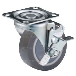 S-S 65 75 mm Thermoplast isches Gummi rad <span class=keywords><strong>TPR</strong></span> Reifen rollen mit Staubs chutz - Product Image 6