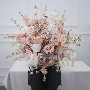Factory Direct Sales Realistic Silk Rose Wedding/Mother's Day Table Decoration <b>Artificial</b> Large Flower Ball Centerpieces - Product Image 1