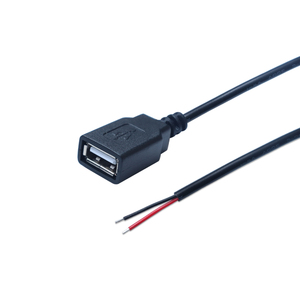Câble de charge <span class=keywords><strong>USB</strong></span> <span class=keywords><strong>2</strong></span>.0 mâle-femelle personnalisé en usine, à extrémité ouverte, type queue de cochon, noir, 0,3 m, 1 m, <span class=keywords><strong>2</strong></span> m, 22 AWG, 2464 - Product Image 5