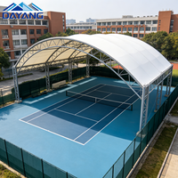 Sistema de Techo de Tela Tensada de Alta Calidad Resistente a los Rayos UV para Canchas de Baloncesto en Parques