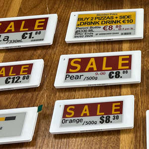 Sistema de Etiquetas Electrónicas para Estantes de 2.4 GHz con SPI, BLE 5.0, API, EPD, Etiquetas Digitales de Precio, Kit de Demostración, Pantalla de Tinta Electrónica ESL - Product Image 1