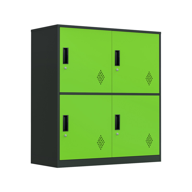 2022 top sale school gym room furniture 4 door green small kids metal locker