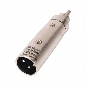 อะแดปเตอร์ XLR แบบ 3 ขา ตัวผู้ เป็น RCA ตัวผู้ สีเงิน สำหรับเชื่อมต่อเสียง - Product Image 2