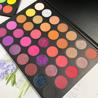 Palette de Fards à Paupières 35 Couleurs Pailletées, Spécial Maquillage de Scène pour Enfants, Fard Naturel Longue Tenue