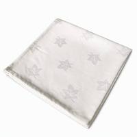 Serviette de table en jacquard 100% coton à motif feuille d'érable, tissage damassé blanc, pour hôtel, restaurant, mariage