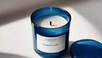 Großhandel Luxus 10oz Blue Glass Jar Kerze mit benutzer definierten privaten Logo Bester Preis Gel Wachs für Weihnachts anlässe