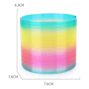 Hot Selling Small Toy Spring Coil Puzzle Stress abbauen Mode Gameplay Mehrere Formen Kleine Tasche Magic Rainbow Ring