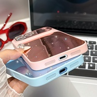 Coque de téléphone effet miroir électroplaqué à paillettes pour iPhone 18 17 16 15 14 13 Pro Max 17 Pro Max, coque rigide en PC scintillante