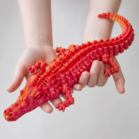 Jouet crocodile imprimé en 3D en ABS, articulé, flexible, sensoriel, décoration de bureau, cadeau pour enfants et adultes