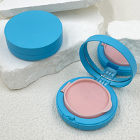 Nouveau conteneur de boîte à coussin d'air rond bleu 5g avec miroir BB Cream CC Cream Cosmetics Private Packaging Material