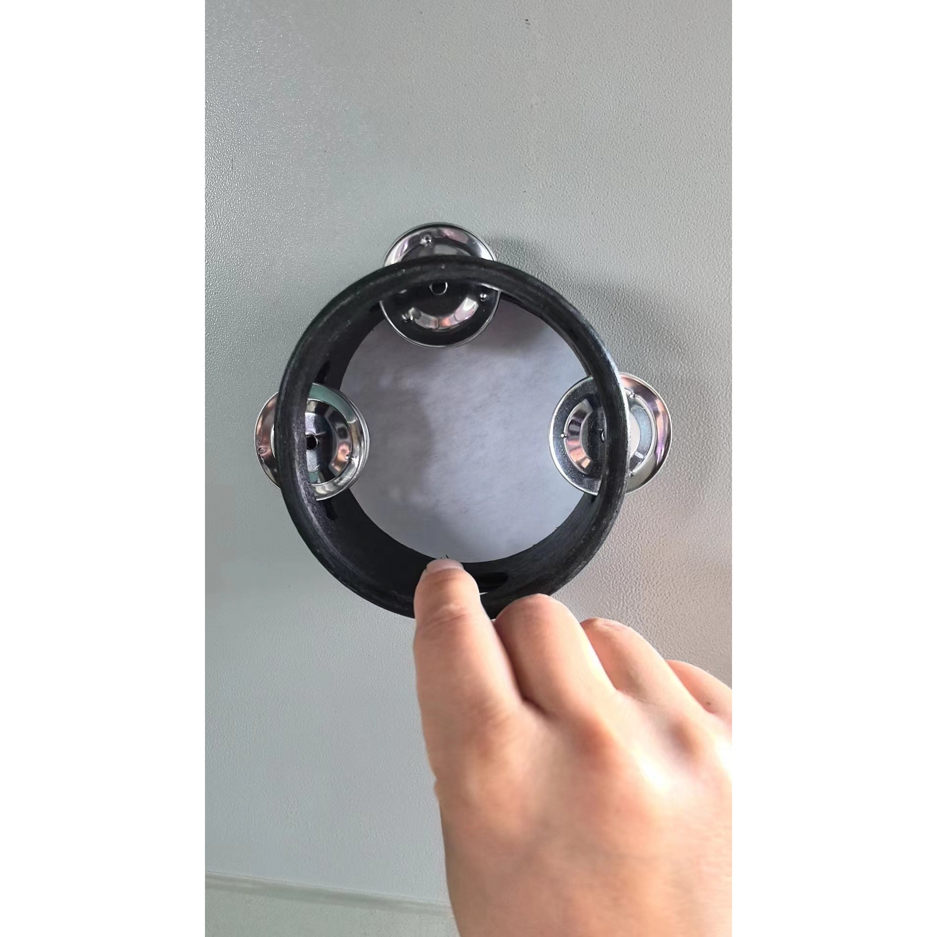 แทมบูรีนสีดำ ขนาด 4 นิ้ว (10 ซม.)